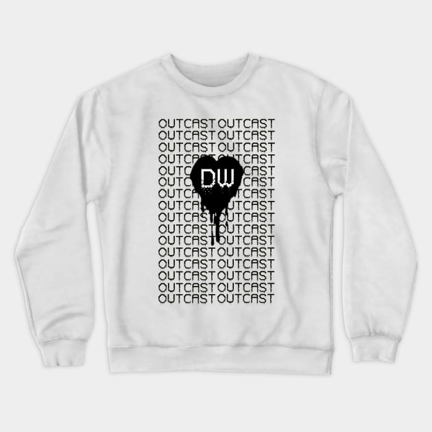 Outcast Matrix Black Logo Crewneck Sweatshirt by adorkabledustinwood